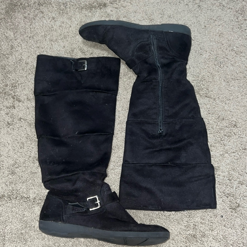 Black Knee High Boots